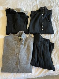 Four New With Tags Cashmere Sweaters, Women Size M & L. Orvis, Land's End , Loehmann's And More.(cashmere 1