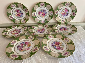 Set Of Eight 10 1/4' Vintage Bavarian Plates.