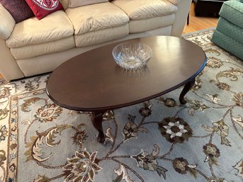 Pair Of Dark Mahogany End Tables And Matching Cocktail Table