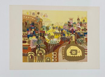 Heshi Yu Vintage Screenprint Hand Signed, 1970s