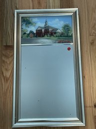 WESTERN NEW ENGLAND COLLEGE REVERSE PAINTED MIRROR