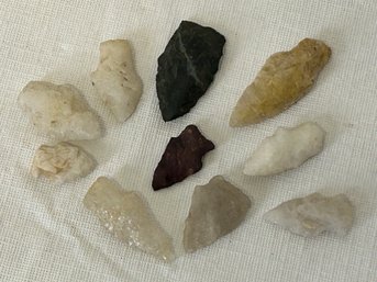 Grouping Of 10 Antique To Neolithic Native American Points