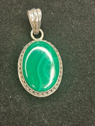 Sterling Malachite Pendant