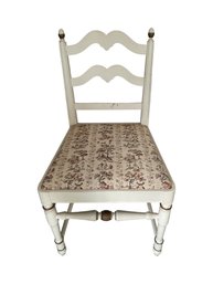 Lovely White Chair With Tapestry Style Seat