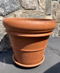 Red Clay Pot With Saucer