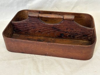 Antique 19th Century Oak Cutlery Box- Fantastic Period Primitive/country