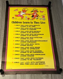 1971 Poster Children Learn As They Live