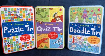 Doodle, Puzzle And Quiz Wipe Off Cards In Tins - Cool!
