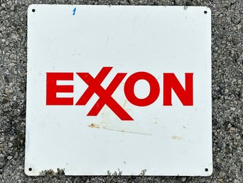 A Vintage Exxon Metal Sign