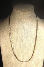 FINE BRAIDED CHAIN STERLING SILVER NECKLACE ITALIAN 18'