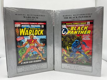 Marvel Masterworks , A Pair Of Volumes 1: Black Panther And Warlock , Sealed Hardcover Books (27)
