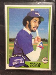 1981 Topps Harold Baines Rookie Card - M