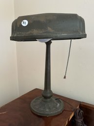 1920S BRONZE PATINATED BANKERS LAMP