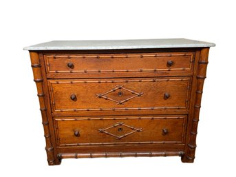 An Antique 19th Century RJ Horner Marble Top Dresser, Beautiful!