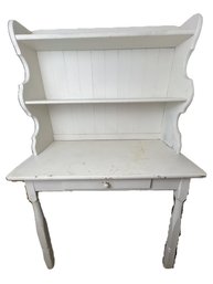 1930s Frankson Products Furniture White Painted Shelf & Workstation