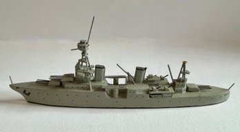 WWII Wooden Battleship Model USS HOUSTON Handmade In 1937