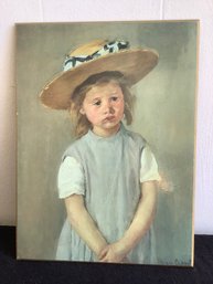 Child In A Straw Hat C. 1886 Canvas