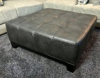 Raymour & Flanigan Tufted Leather Ottoman