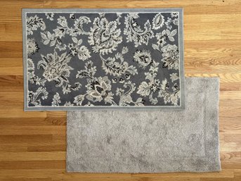 A Pair Of Compatible Mats In Gray & Neutral Tones