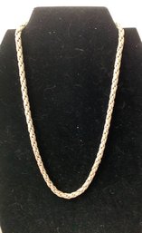 Silver Rope Necklace With Magnetic Clasp