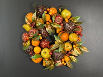 A Pretty Wreath With An Autumnal Design