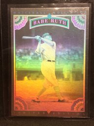 1992 Baseball Legends Babe Ruth Limited Edition Hologram Card - M