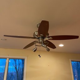 A Hampton Bay Wood Paddle Ceiling Fan With Lights - Room 2