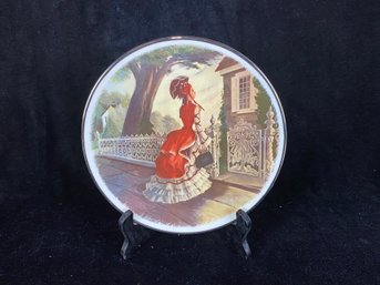 Avon Lady In Red Dress 1977 Plate