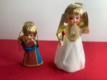 Pair Of Vintage Angel Ornaments