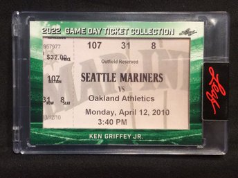 2022 Leaf Game Day Ticket Collection Ken Griffey Jr. Vintage Mariners Baseball Ticket Card - K