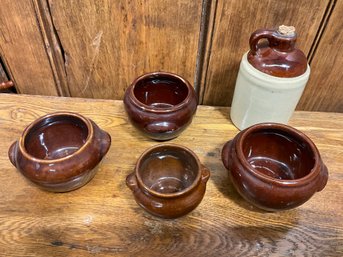 Brown Ware Beanpots And Mini Jug ~ Heinz McCoy ~