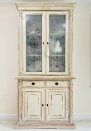 A Custom Cabinet With Etched Glass Doors By Lillian August
