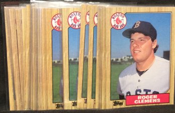 Large Lot Of 1987 Topps Roger Clemens Cards - K