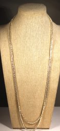 52' ELONGATED FANCY ITALIAN STERLING SILVER CHAIN BEAUTIFUL