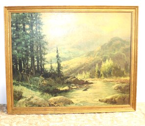 Vintage Water Stream Mountings Print