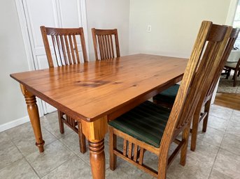 Country Oak Kitchen Table And Four Chairs