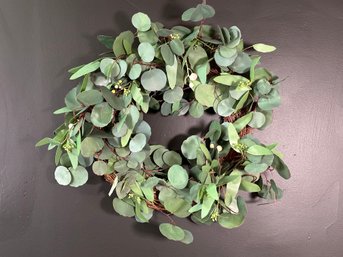 A  Realistic Faux Eucalyptus Wreath