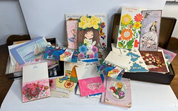 Huge Lot Of Vintage Unused Special Occasion Cards