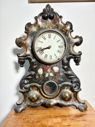 Antique Chauncey Jerome Mantle Cast Iron Clock