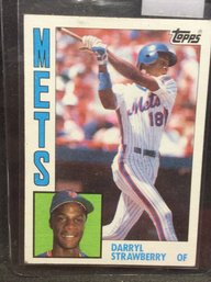 1984 Topps Darryl Strawberry Rookie Card - M