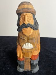 Hand Carved Wood Man Figure