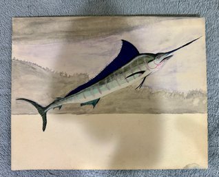 Colorful Chalk Art Swordfish