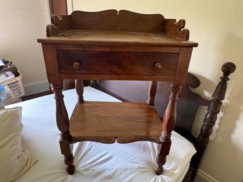 ANTIQUE ONE DRAWER WASH BASIN STAND