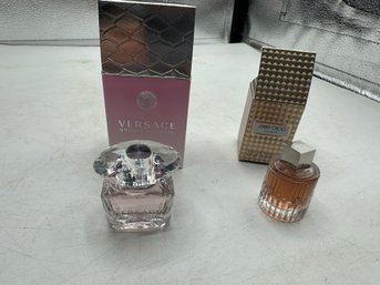 Jimmy Choo Ilicit Perfume .15 Fl Oz & Versace Bright Crystal Eau De Toilette .17 Fl. Oz New In Boxes