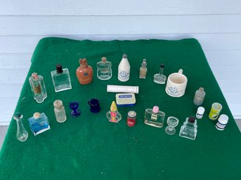 Box Of Perfume Bottles And Misc Items