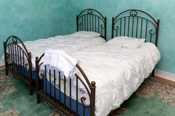 Pair Of Wrought Iron Twin Beds