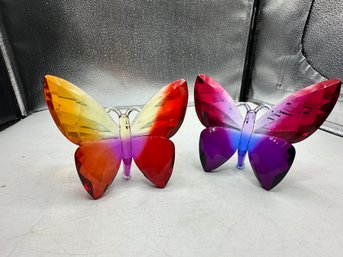 Two Very Colorful Butterflies