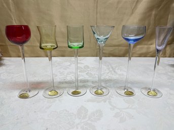 CELLINI Blown Crystal Cordial Glasses- Set Of 6