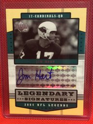 2004 Upper Deck NFL Legends Jim Hart Legendary Signatures Autograph Card - K