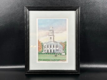 Marilyn Davis, Limited Edition Print, Simsbury Congregational Church, Pencil-Signed, Titled & Numbered